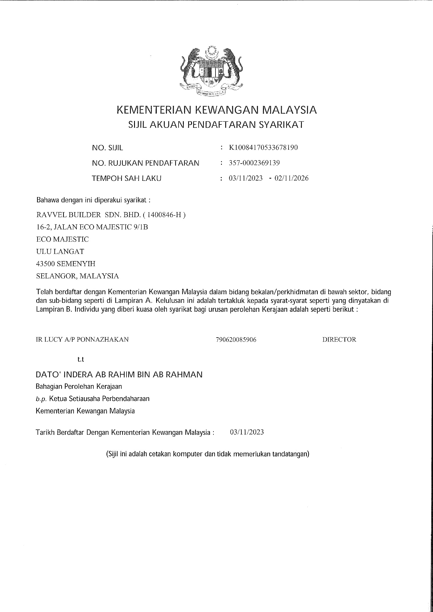 MOF Certification